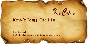 Kovácsy Csilla névjegykártya